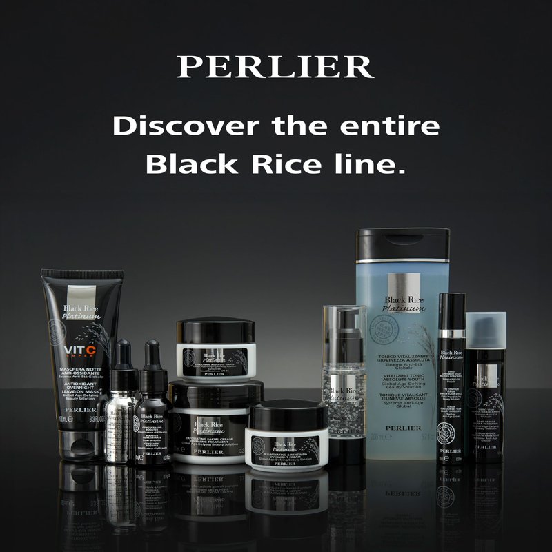 Perlier Black Rice Platinum Exfoliating Facial Cream Renewing Treatment, 3.3 fl. oz.