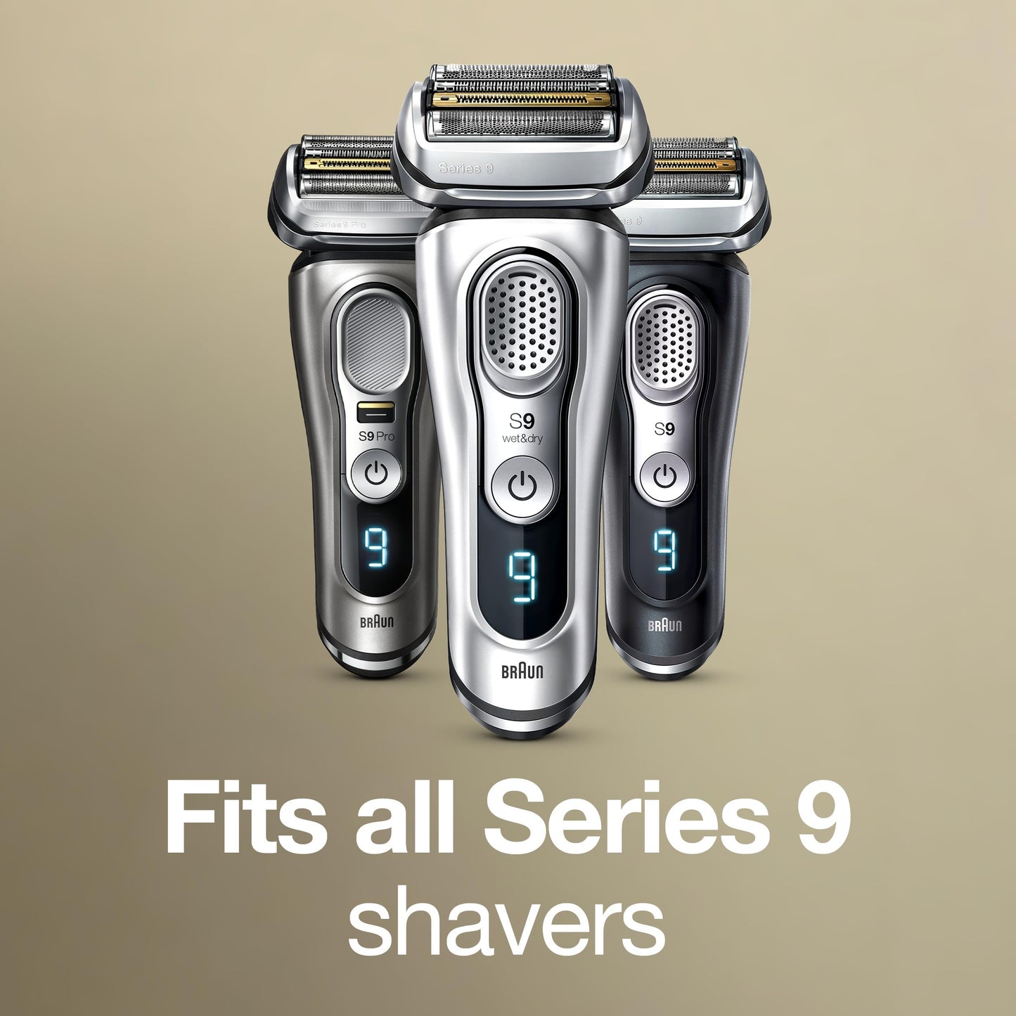 Braun Series 9 92S Electric Shaver Head Replacement Cassette, Compatible with All Series 9 Electric Razors 9290cc, 9291cc, 9370cc, 9293s, 9385cc, 9390cc, 9330s, 9296cc