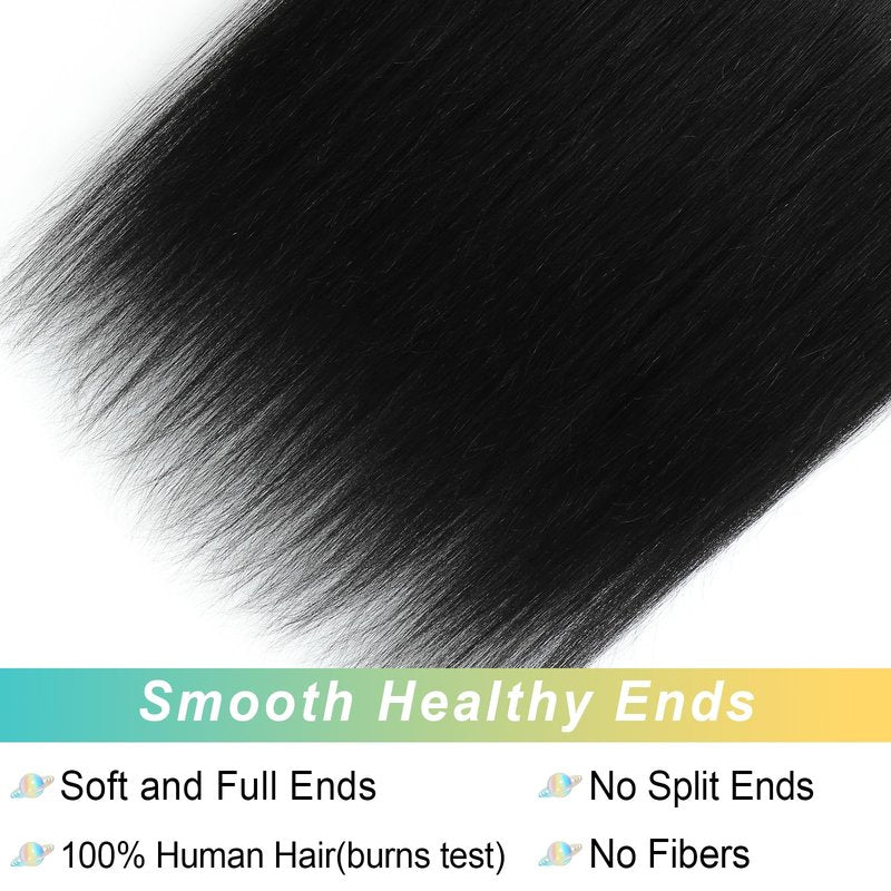 AnJudyReid 13A Straight Bundles Human Hair Bundles Straight 1 Bundle 20 Inch Brazilian Virgin Straight Hair Straight Bundles Human Hair Bundles For Black Woman