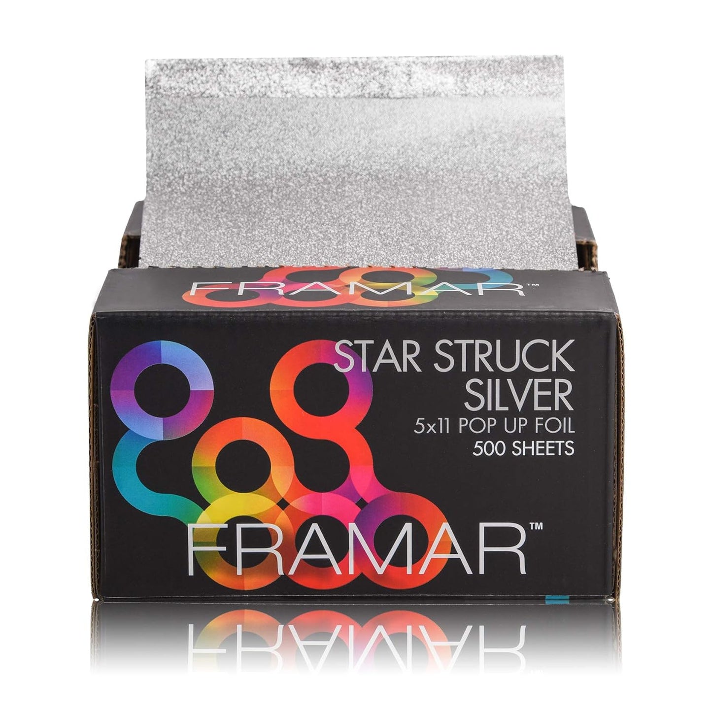 Framar Silver Hair Foils - Pop-Up Aluminum Highlighting Foil Sheets | 500 Non-Slip Salon Foils