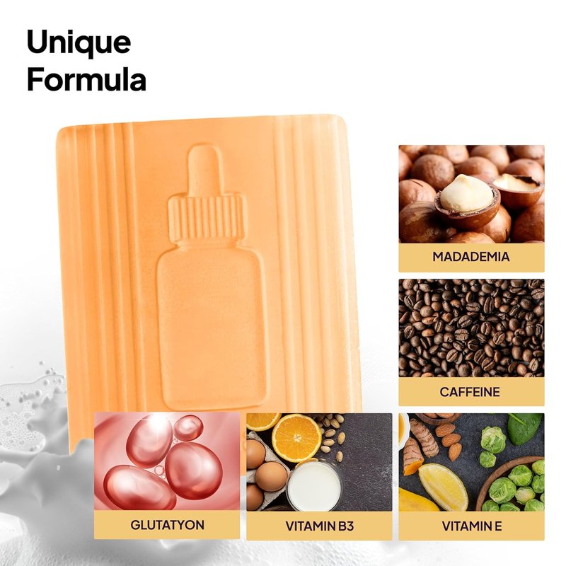 Cleansing Energy Bar with Caffeine & Macadamia Oil - Reduces Morning Puffiness | 1.76 Oz