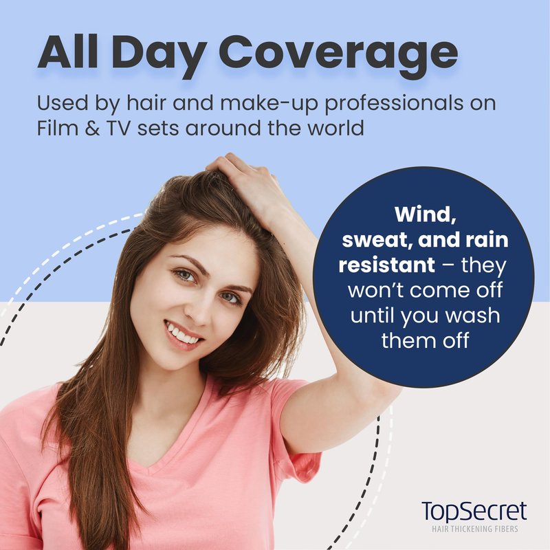 Top Secret Hair Thickening Building Fibers Applicator Included - Undetectable & Natural Hair Filler for Men & Women - Instantly Fill In Thinning Hair - Weather & Sweat Resistant (Blonde, Regular)