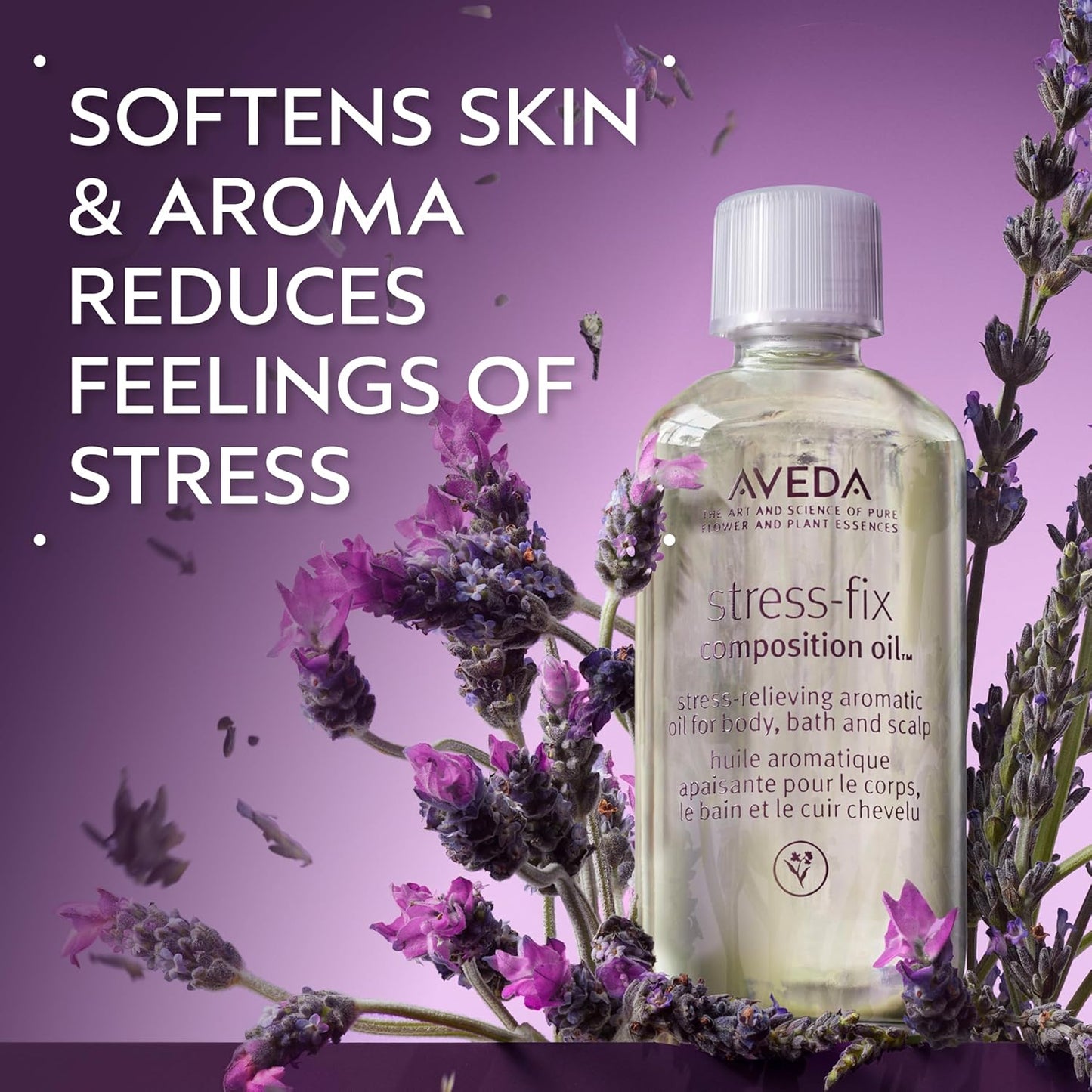 Aveda Stress-Fix Composition Oil - Aromatherapy Bath & Body Oil with Lavender | 1.7 Fl Oz