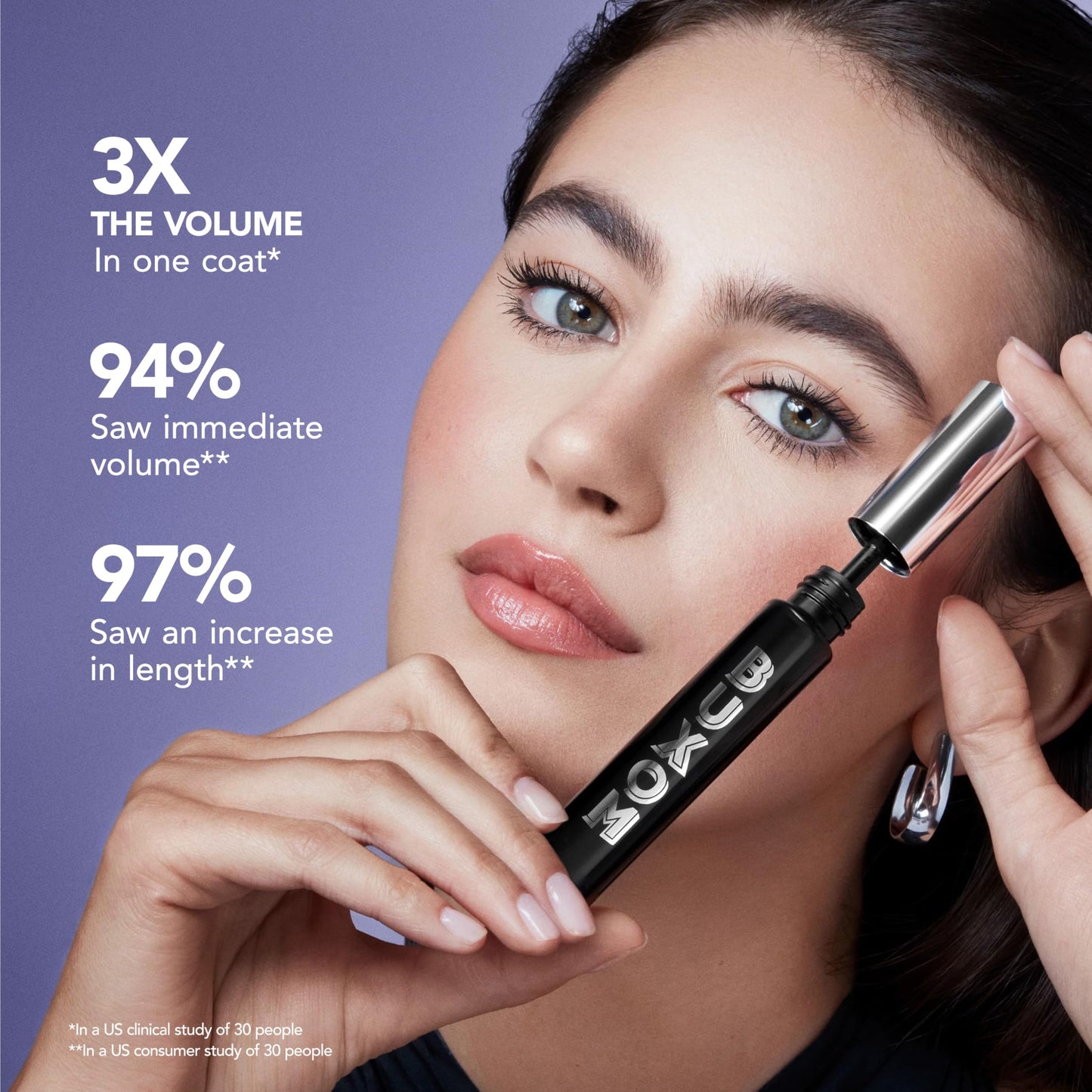 BUXOM Lash Volumizing Mascara - Defining Mascara for Volume and Length with Vitamin E - Washable, Thickening & Clump-Free Eye Makeup - Blackest Black (0.37 oz)