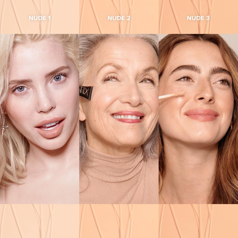 Nudestix NUDEFIX Cream Concealer – Hydrating, Buildable Liquid Concealer for Dark Circles, Redness & Blemishes | Skincare-Infused, Natural Finish | Clean, Vegan & Fragrance-Free, Shade: Nude 1