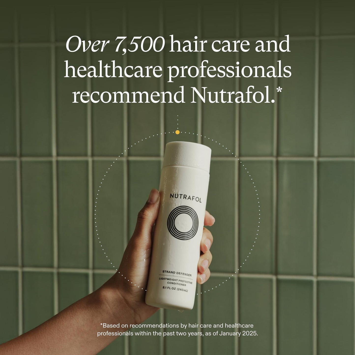 Nutrafol Conditioner, Physician-formulated for Thinning Hair, Moisturizing, Strengthening and Color Safe, Lightweight Protection - 8.1 Fl Oz Bottle