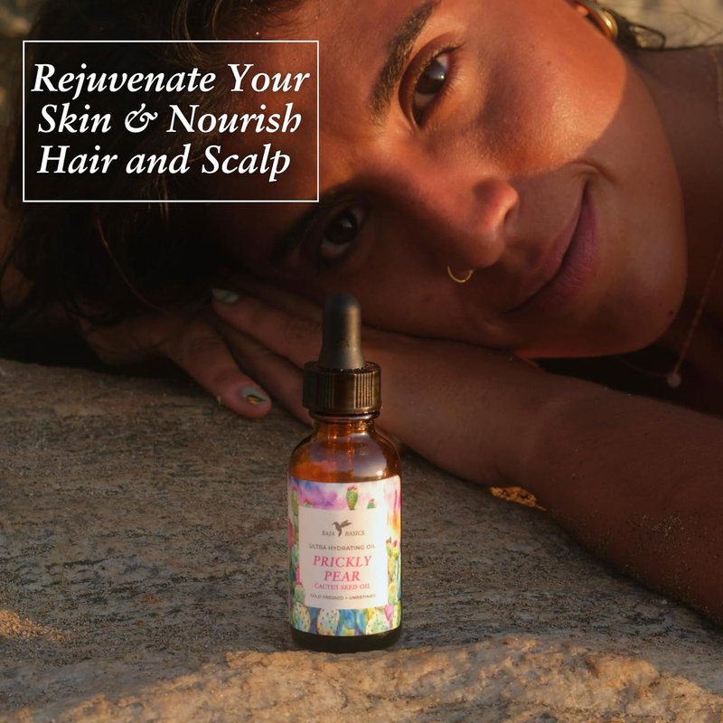 Prickly Pear Seed Oil - 100% Pure Cold Pressed Moisturizer for Skin, Hair & Nails | 1 oz