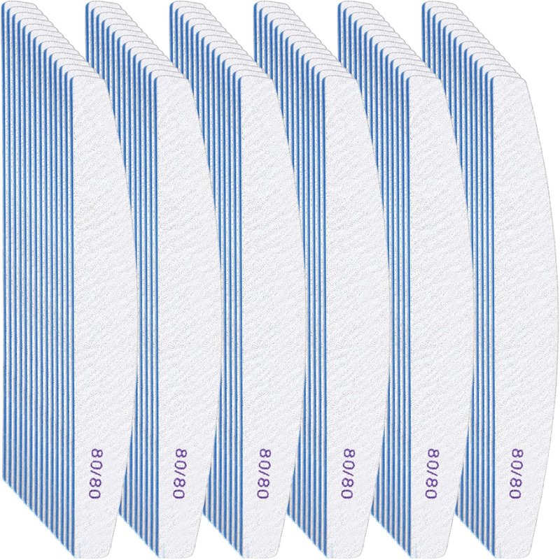 200 Pcs Nail Files - Double-Sided Emery Boards for Acrylic & Gel Nails | Professional Manicure Tools