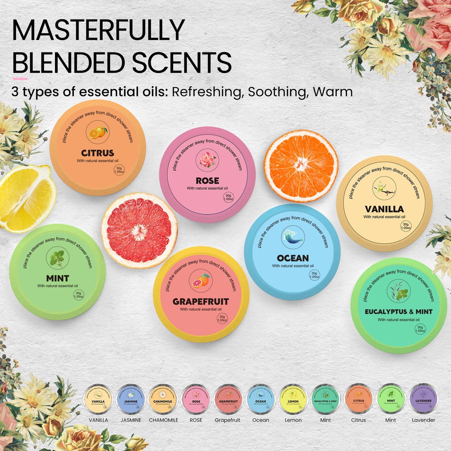 ZIAKEAU Shower Steamers Aromatherapy 16 Packs Christmas Gifts for Women Shower Bombs Relaxation Gifts for Women Shower Essentials Ideal Self Care & Stress Relief Gifts