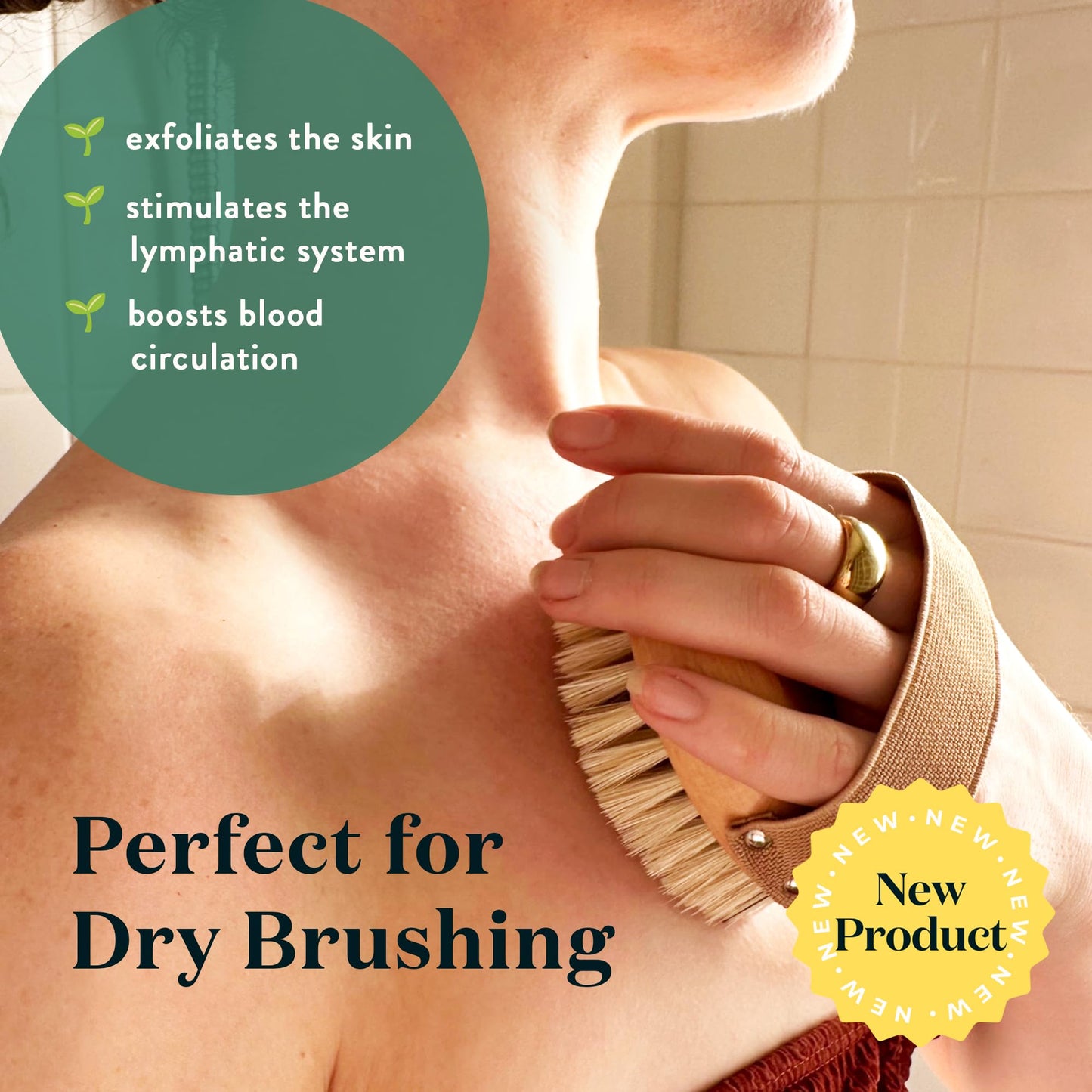 Bare Botanics Palm Dry Brush + Unscented Body Salt Scrub