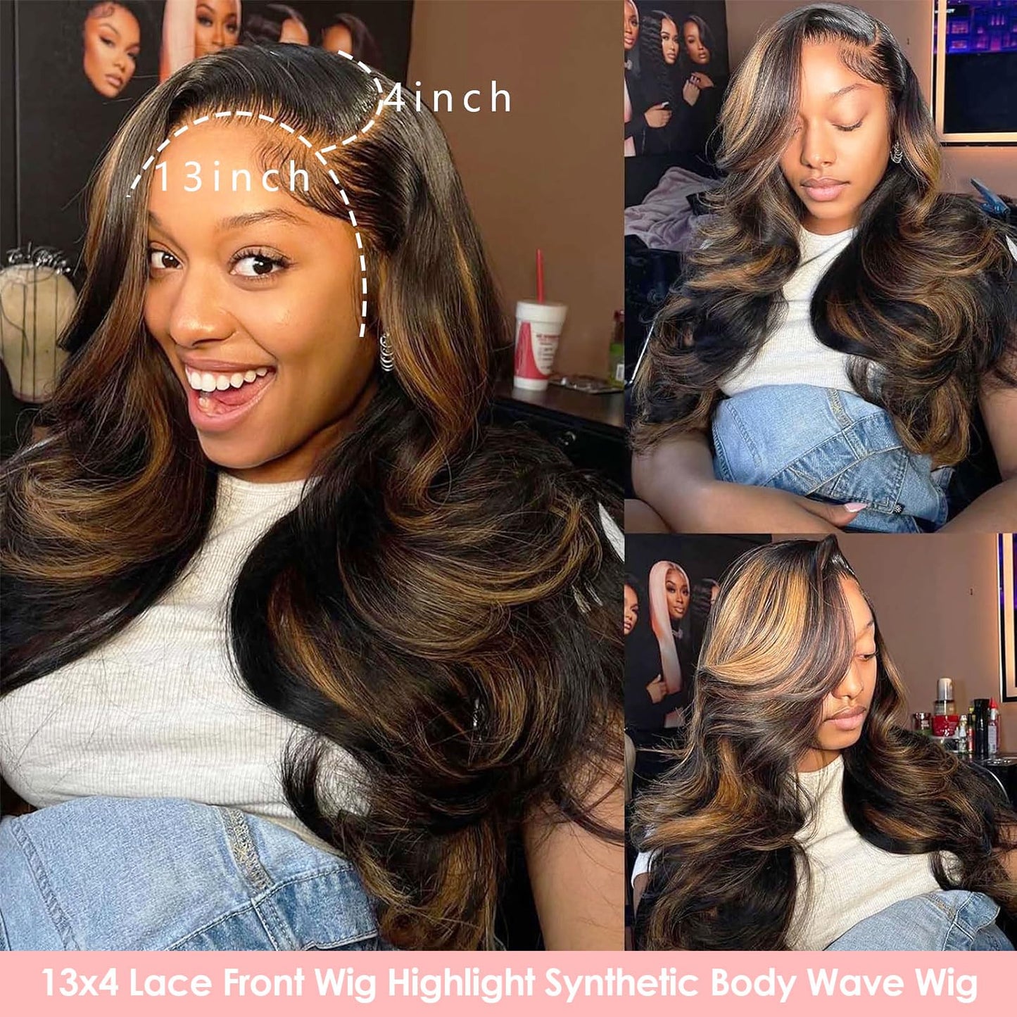 Ruiieea Synthetic Lace Front Wig722