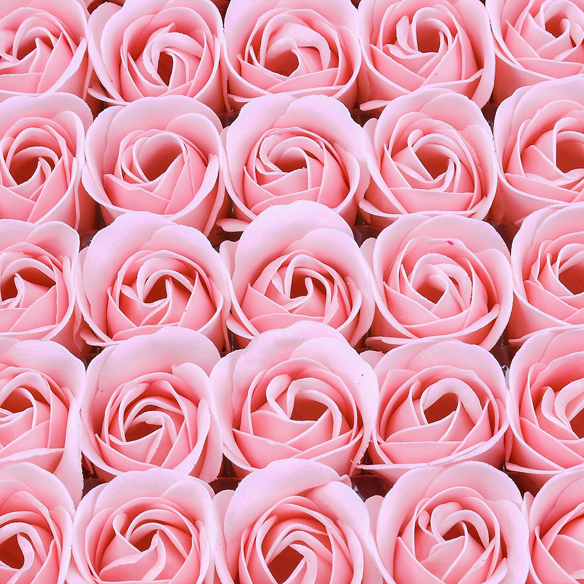 HOUSWEETY 81Pcs Bath Soap Rose Flower, Floral Scented Rose Petal Bouquet