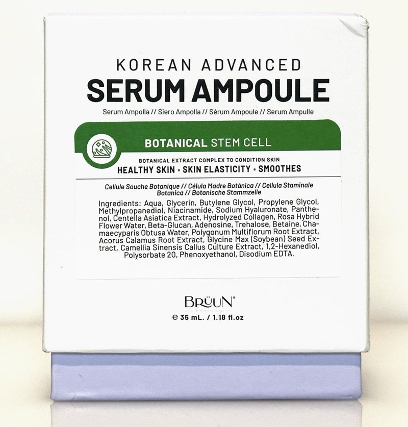 BRÜUN SC - Control Botanical Stem Cell Ampoule - Korean Serum Booster for Face and Body Skin Care Serum 1.18 fl.oz