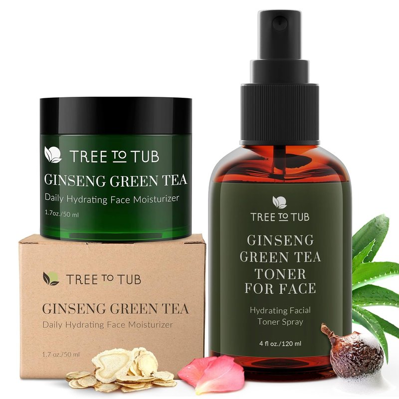 Hydrating Face Moisturizer & Calming Toner Spray - Hyaluronic Acid, Vitamin C, Organic Aloe | Sensitive Skin Care