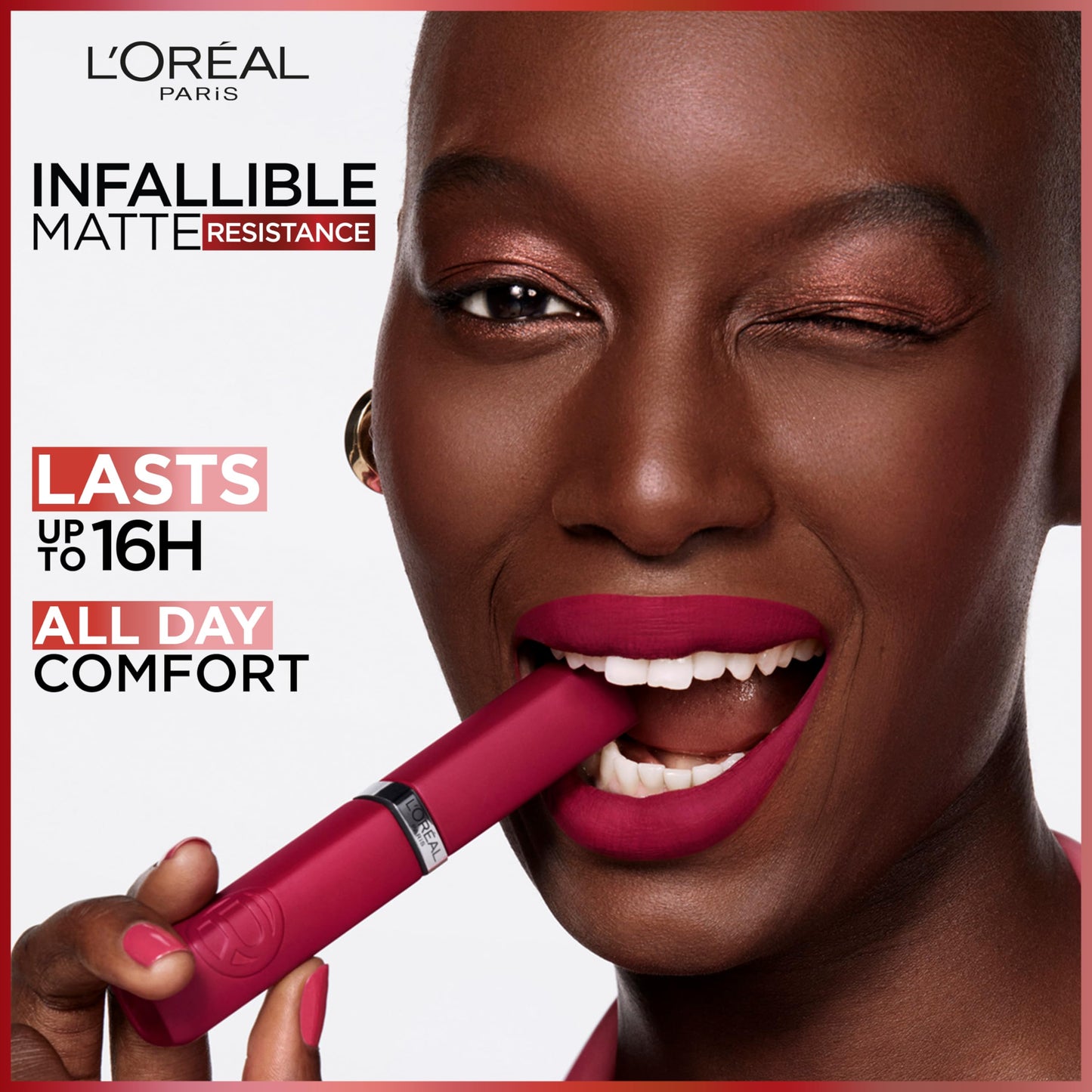 L’Oréal Paris Infallible Matte Resistance Liquid Lipstick Bundle, Le Rouge Paris & Major Crush, Pack of 2