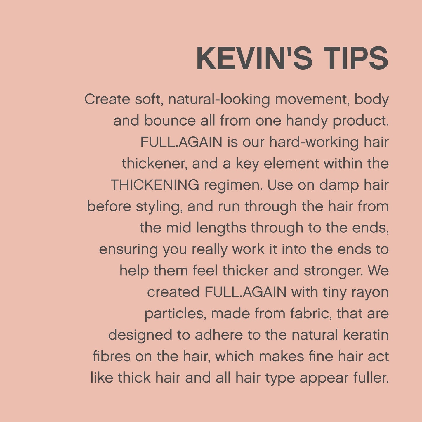 KEVIN.MURPHY FULL.AGAIN - Hair Thickening Lotion - For Hair Repair - For Fine & Thinning Hair - Volumiser - Sulphate & Paraben Free Hair Care - 150 mL / 5.1 fl oz
