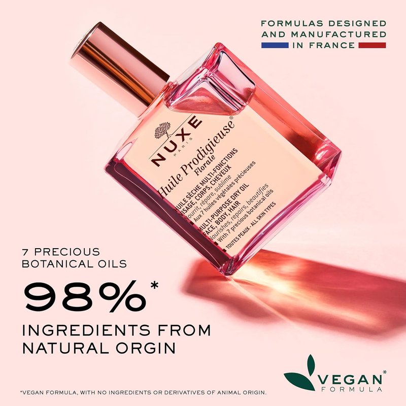 NUXE Huile Prodigieuse Floral - All-in-One Body, Face & Hair Oil | Radiant Glow & Deep Hydration