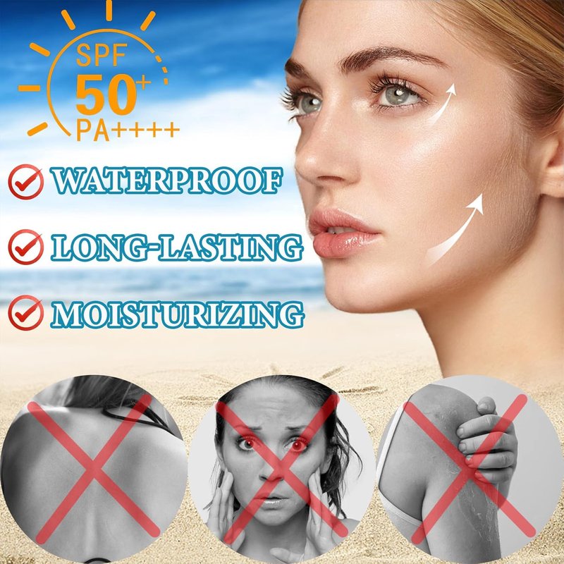 SPF 50+ Face Sunscreen Stick - Oil Control & Lightweight Formula | 2 Pack