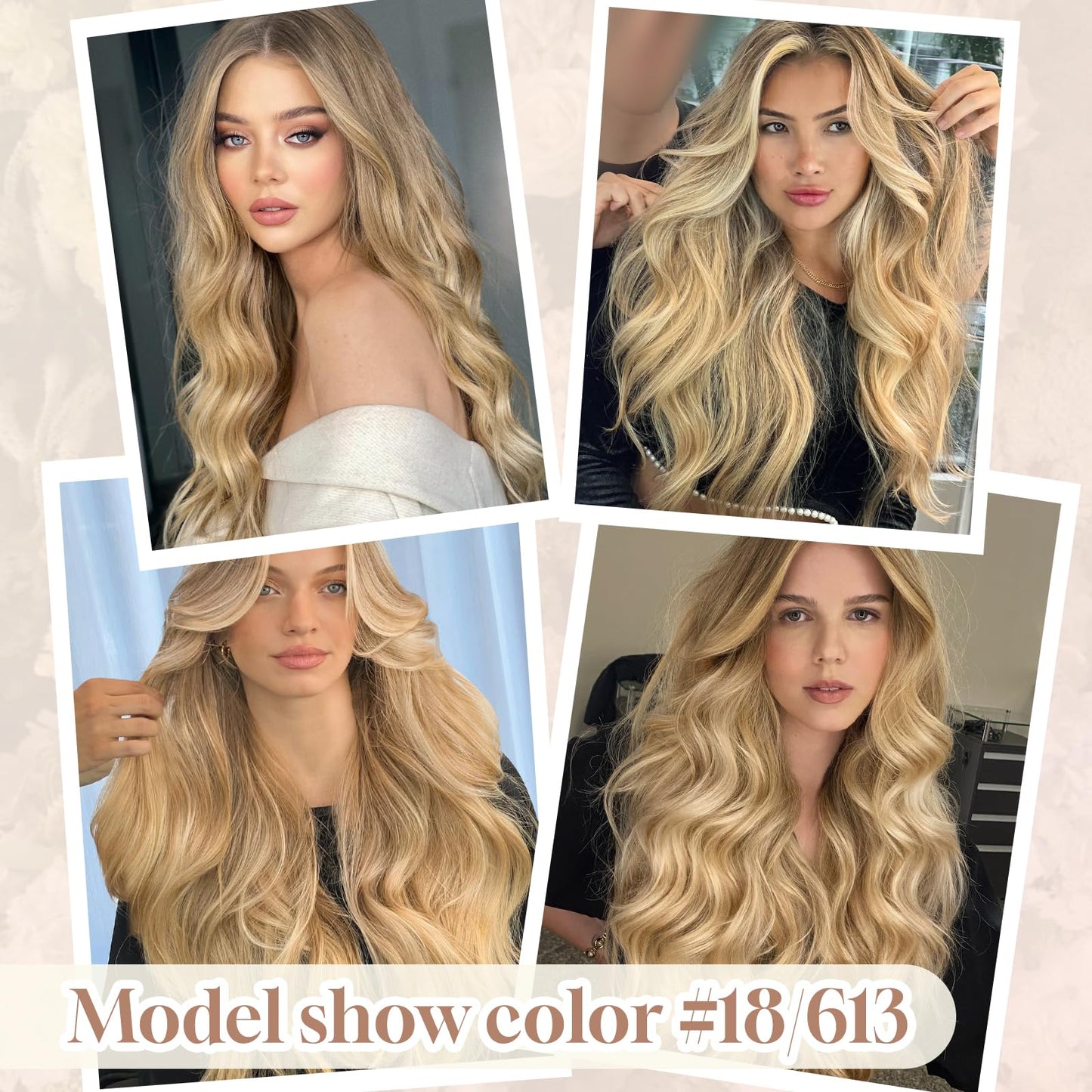 MioYio Microlink Hair Extensions Human Hair 18613 Blonde 30g/38s/Pack 18inch Microbead Micro Loop Hair Extensions Real Human Soft and Glossy Longer Life