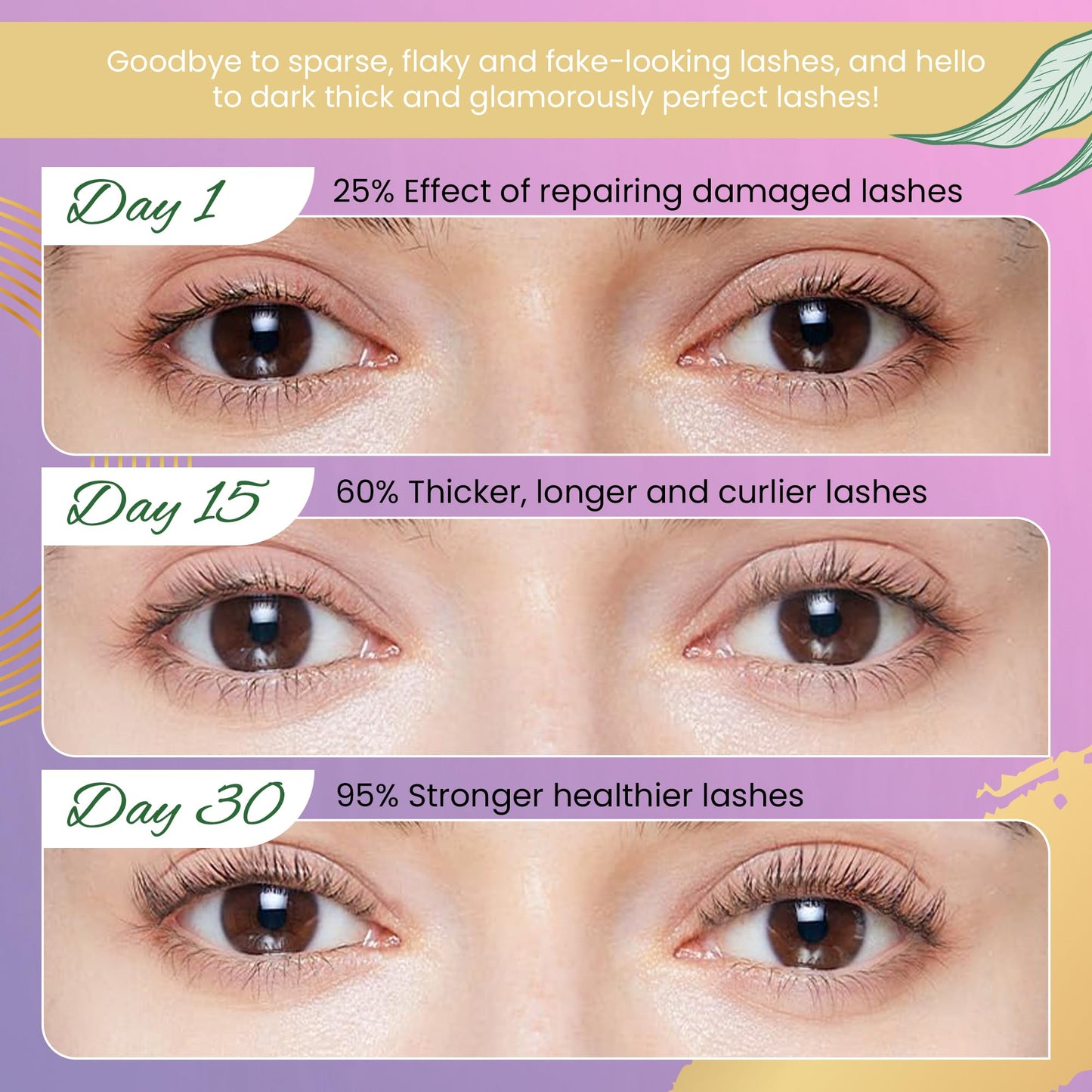 Eman Beauty Eyelash Growth Serum All-Natural Lash Enhancer Helps You Achieve Longer Thicker & Fuller Eyelashes It Boosts Growth For Stronger Healthier Lashes New Beauty Essential (3ml)