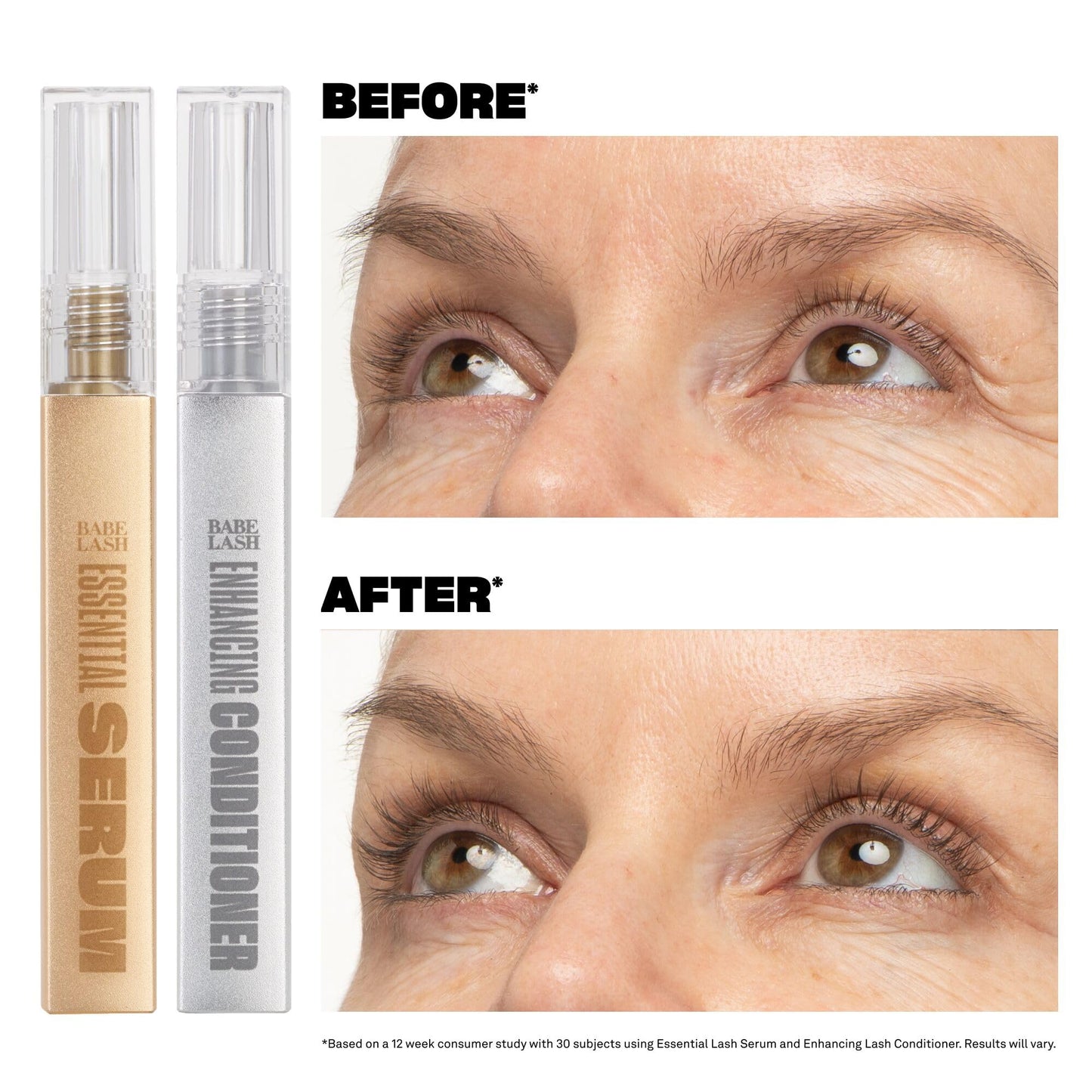 Babe Original Enhancing Lash Conditioner - Conditioning Lash Serum for Eyelashes, with Peptides and Biotin, 3mL