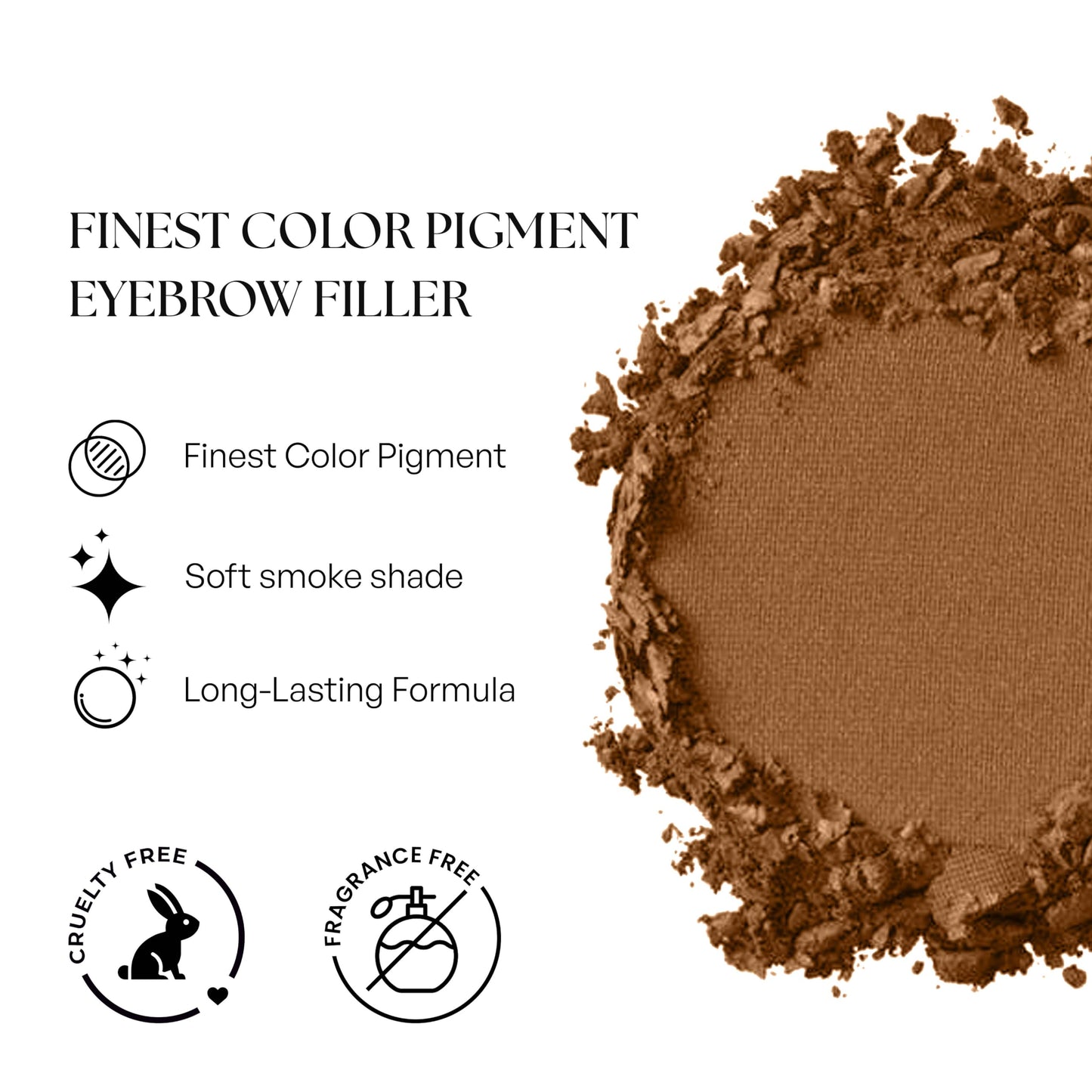 SORMÉ Smudge Proof Long Lasting Eye brow Powder for Women - Always Perfect Brows with Brush and 3 Shaping Eyebrow Stencils (Fine, Medium, Full) - Finest Color Pigment Eyebrow Filler - Medium Brown