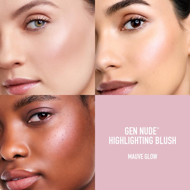 bareMinerals Gen Nude Highlighting Blush, Mauve Glow, Vegan, Cruelty-Free & Dermatologist-Tested