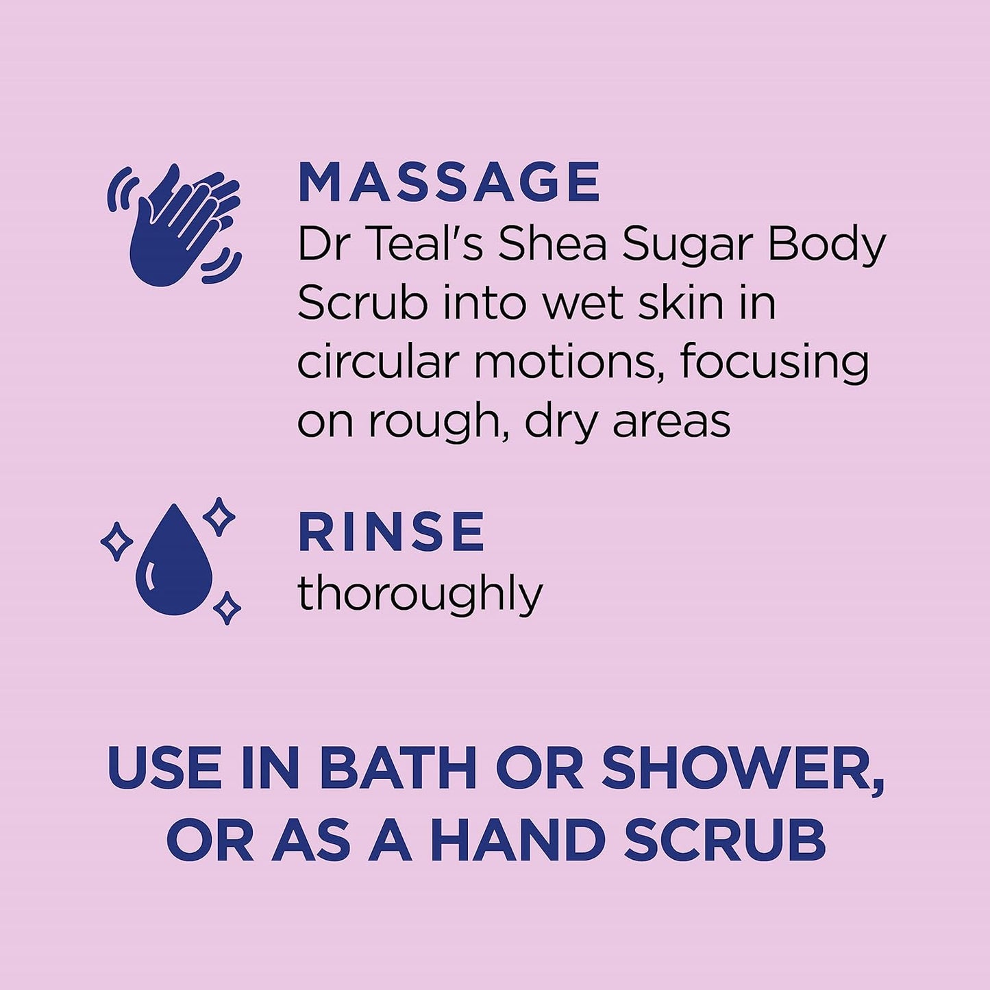 Dr Teal's Shea Sugar Body Scrub - Black Elderberry & Essential Oils | 19 oz (Pack of 3)