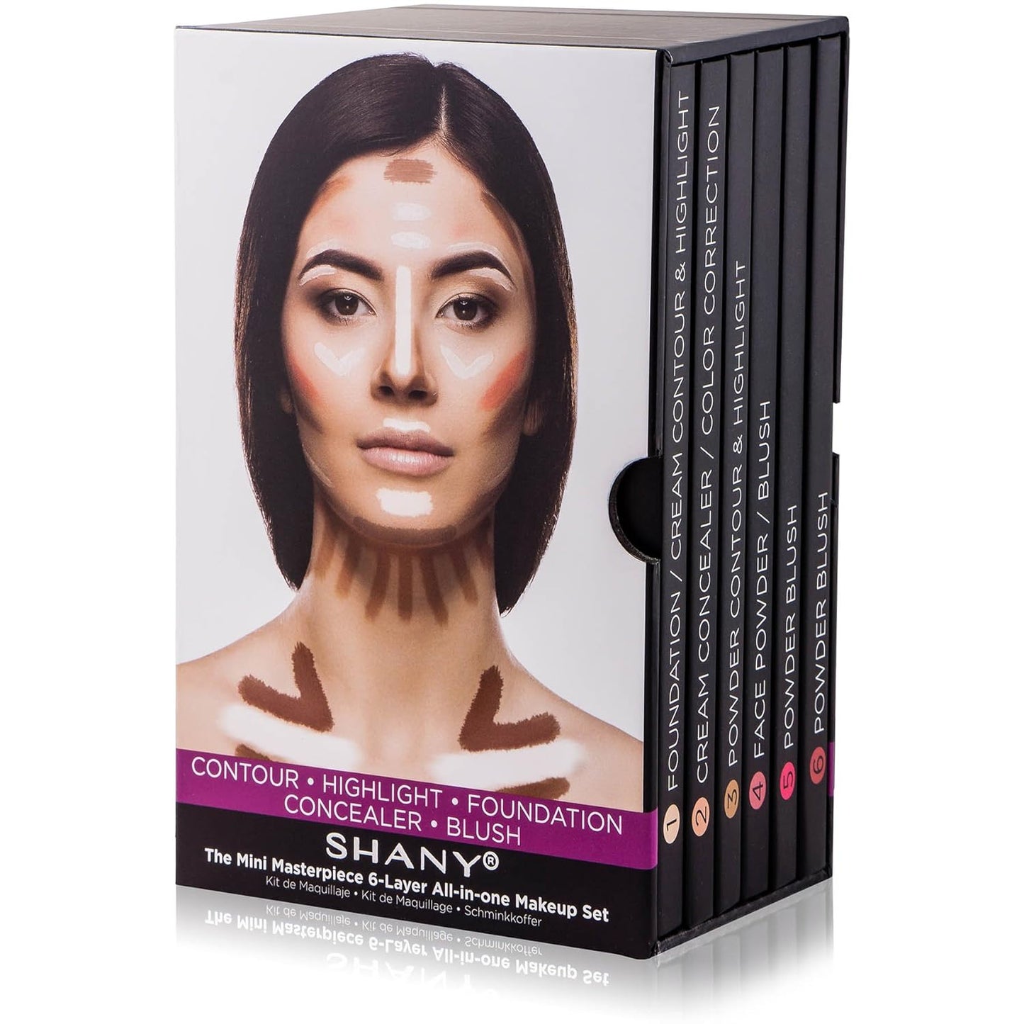 Mini Masterpiece Makeup Set - 6 Layers Foundation, Concealer, Contour & Blush Kits | Versatile Cosmetics Palettes