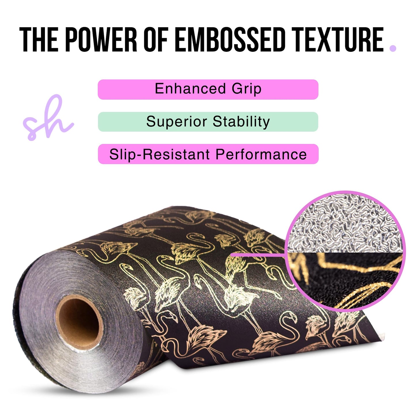 Simply Hair Hair Foil Roll – 100m Embossed Medium Weight Roll with Built-in Cutter – Custom Length Foil for Hair Dye, Highlights & Balayage - No-Slip Grip - 12.7cm - Flamingo