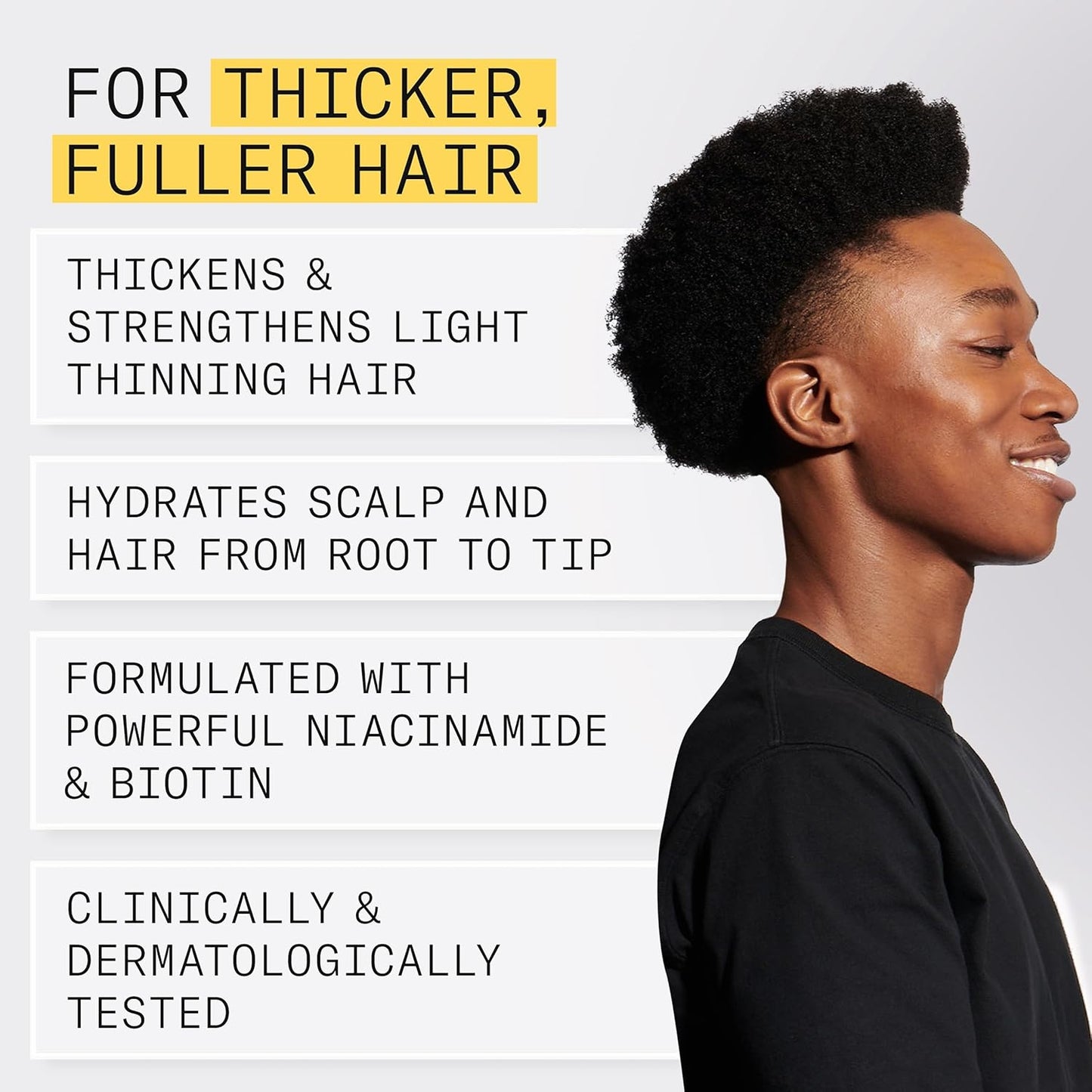 Nioxin Scalp & Hair Thickening Shampoo - Strengthen Natural Hair with Niacinamide & Biotin | For Light Thinning