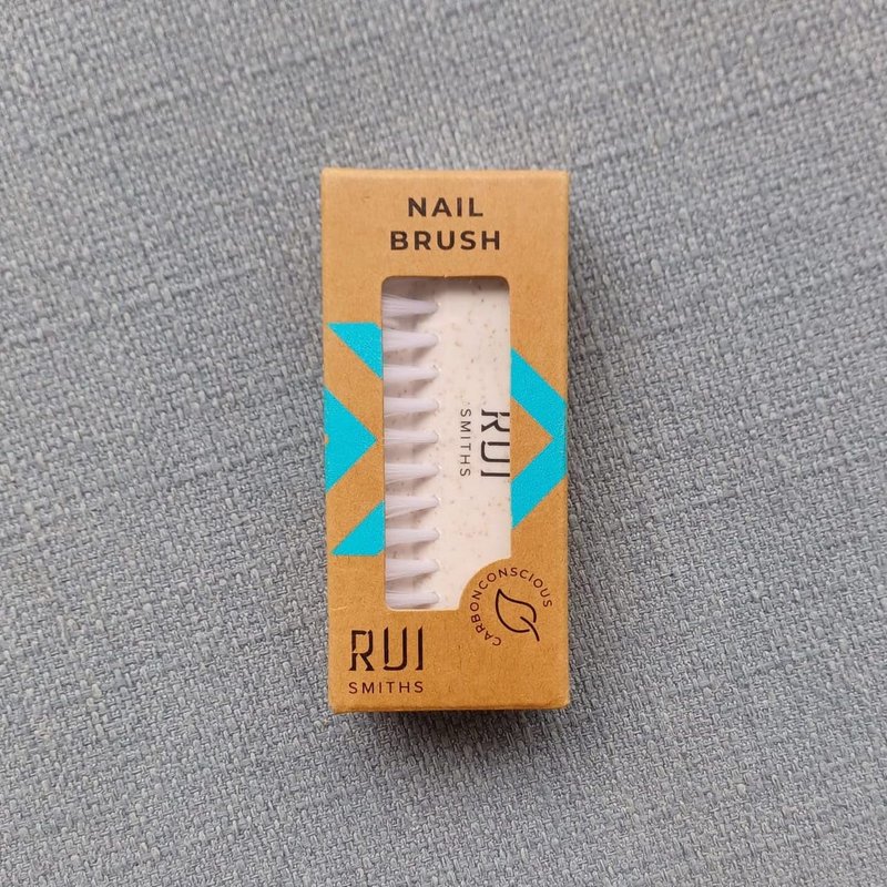 CarbonConscious Nail Cleaning Brush - 2-Sided Bristles for Manicure & Pedicure | Eco-Friendly Wheat Straw Bioplastic