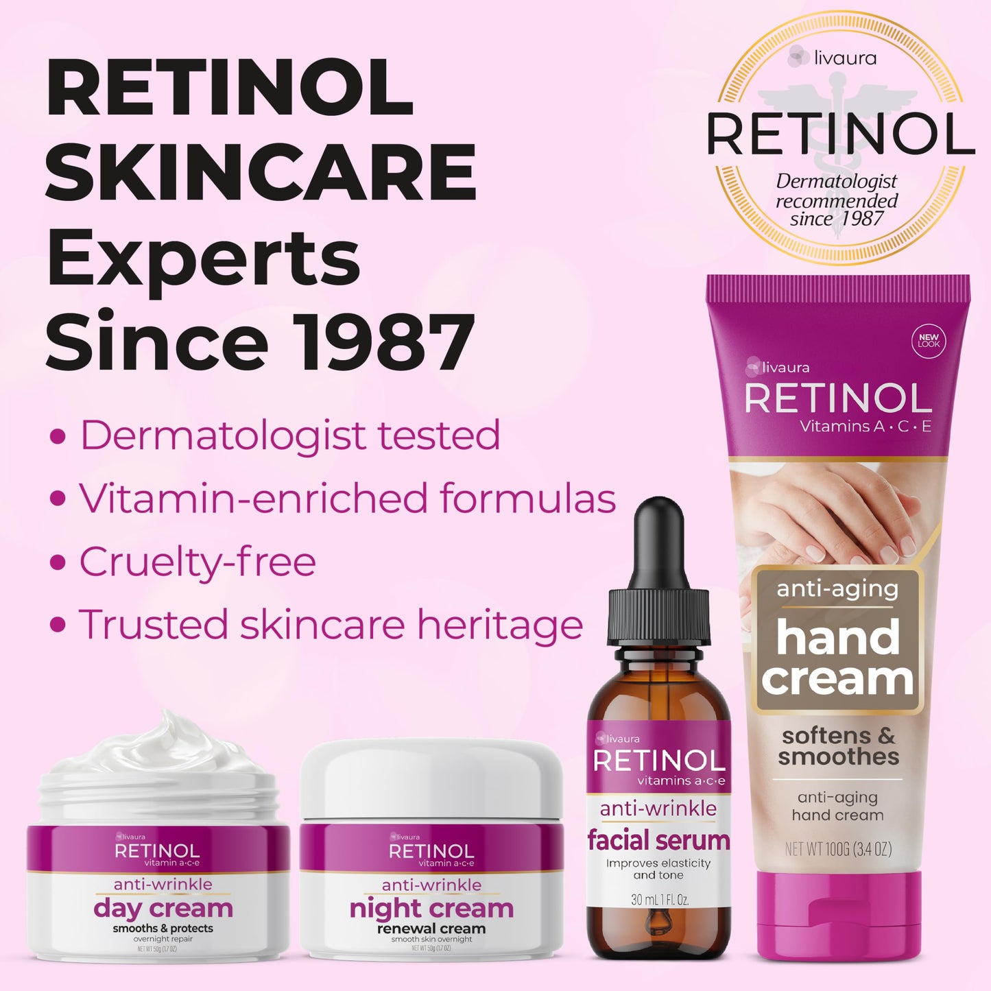 LIVAURA Retinol Anti-Aging Sheet Mask – Hydrating Collagen Face Masks, Sheet Masks for Skin Care, Moisturizing Facial Mask Pack for Women, Sensitive & Dry Skin, Hydrating Face Mask