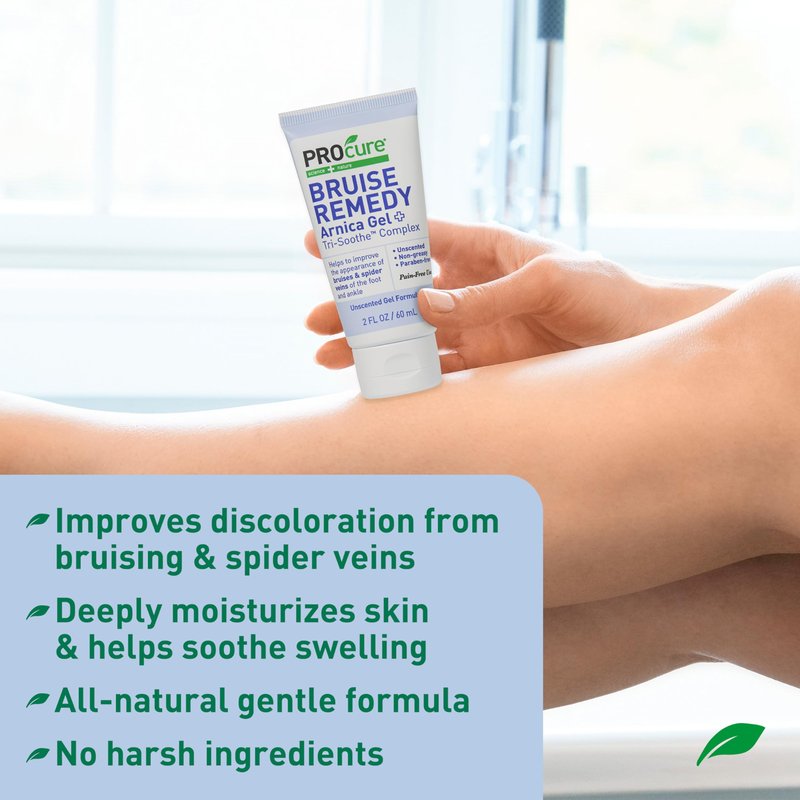 PROcure Arnica & MSM Bruise Remedy Gel – Paraben-Free, Unscented Arnica Montana Gel for Bruising, Spider Veins & Skin Discoloration – 2 Pack