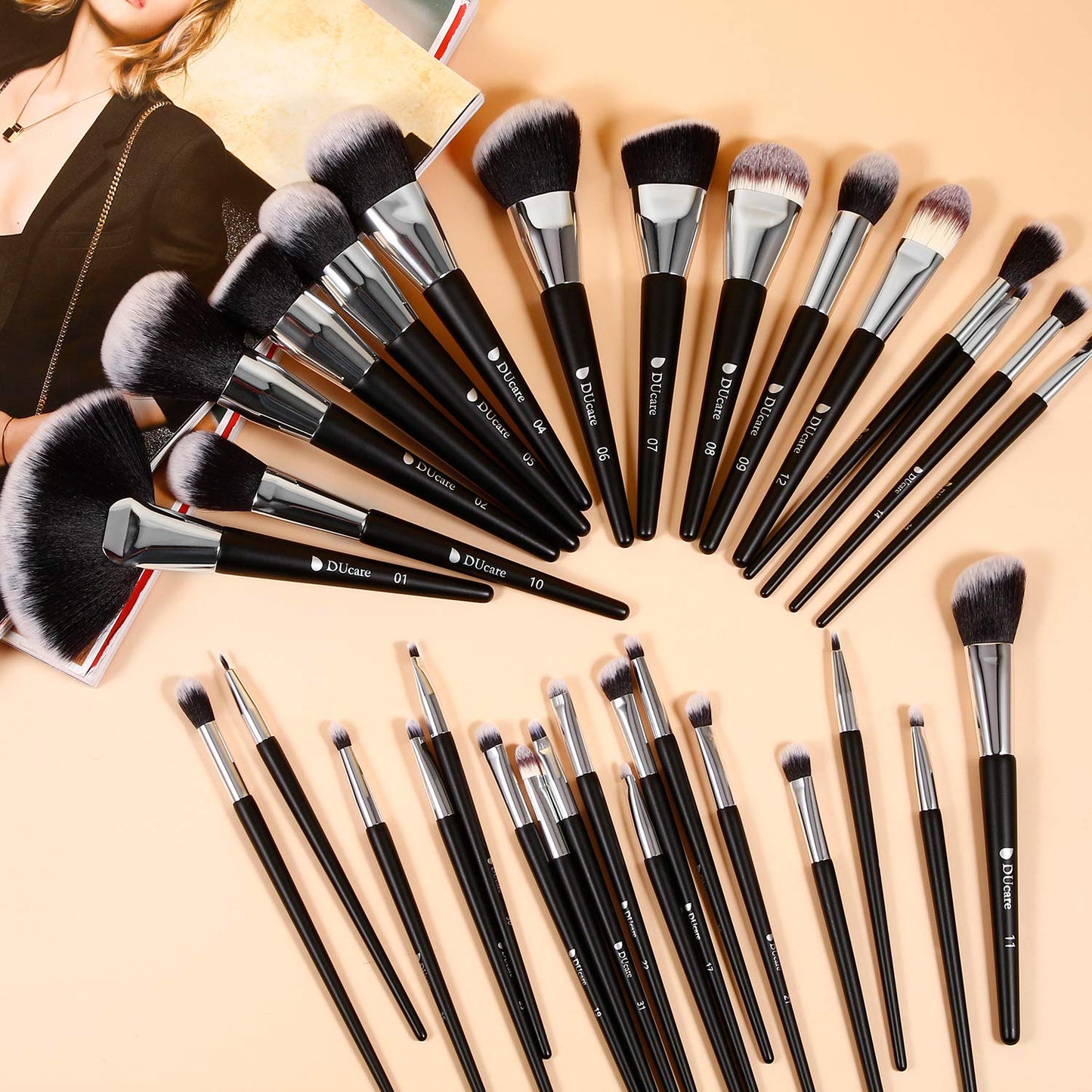 DUcare Makeup Brushes +Makeup Blender Sponge