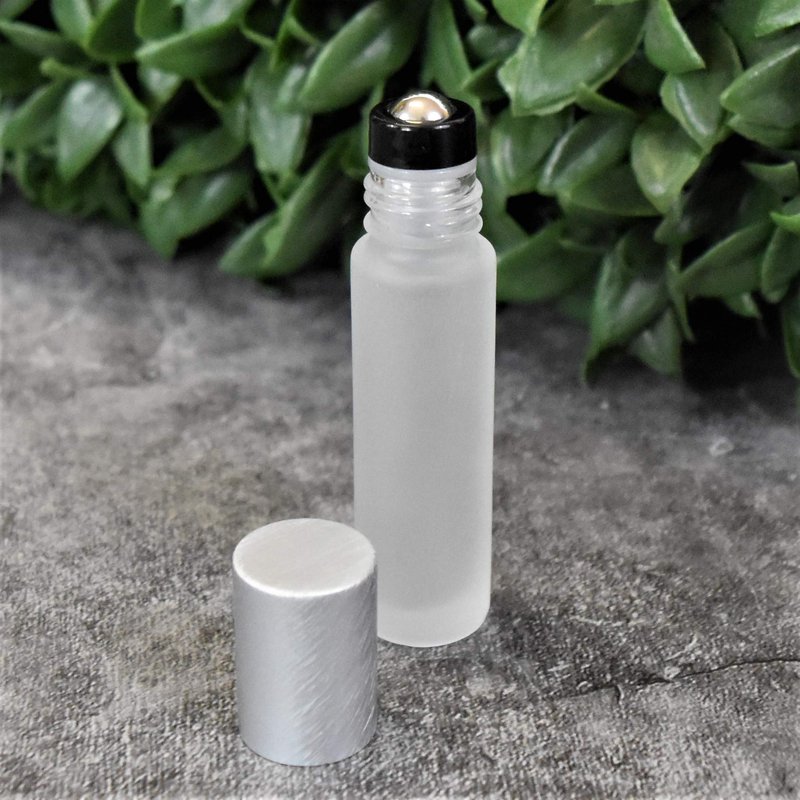 12-Pack Frosted Clear Glass Roller Bottles with Brushed Silver Leakproof Caps – Premium Quality Empty Roll-On Bottles for Essential Oils, Perfumes, Serums, DIY Aromatherapy & Beauty Products