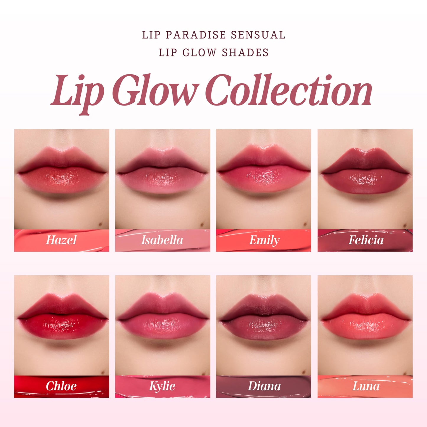 DEARDAHLIA Lip Paradise Sensual Lip Glow (Isabelle) - Hydrating Vegan Lipstick with Glossy Finish, Vibrant Color, Smooth Application, Natural Radiant Glow & Shea Butter Nourishment, 0.11 oz