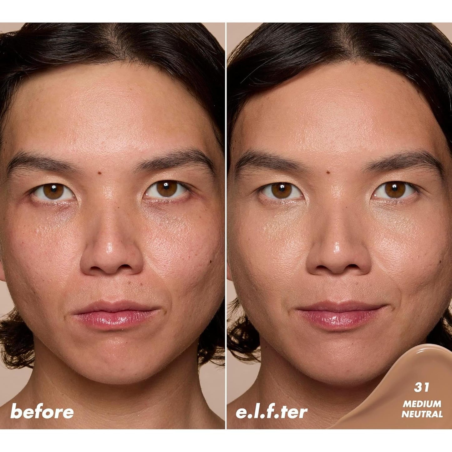 e.l.f. Soft Glam Satin Concealer - Medium Coverage for Blemishes & Under-Eye | Crease-Resistant, Vegan, 31 Medium Neutral