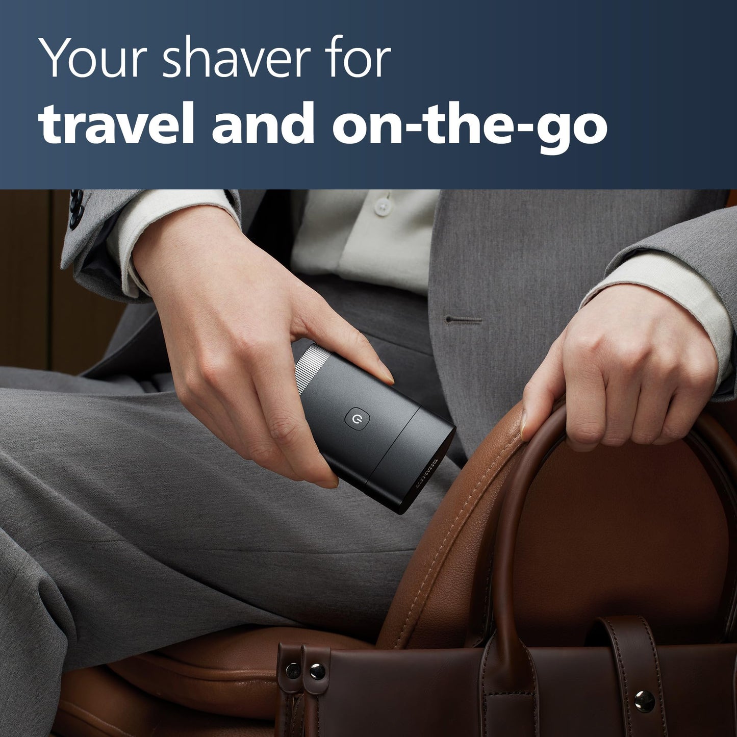 Philips Norelco Portable Shaver, On-The-Go Wet and Dry Electric Shaver, ComfortCut Blade System, 3D Floating Heads, Compact Design, Powerful Battery, Model PQ888/81