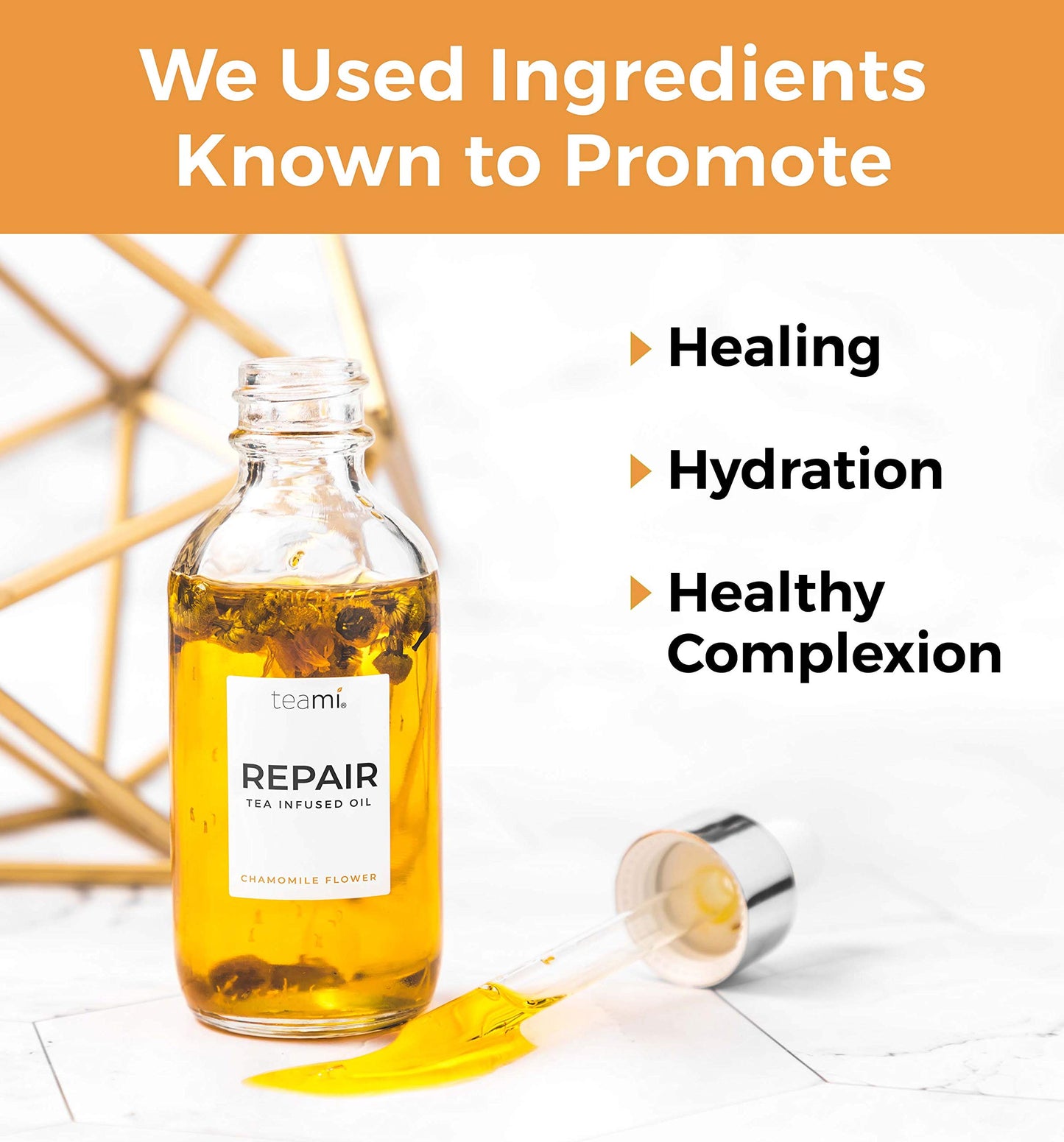 Teami Repair Jojoba Face Oil for Women with Coconut Oil, Camellia Seed & Vitamin E for Skin - Facial Oil Cleanser for Sensitive, Normal, Oily & Dry Skin (2oz)