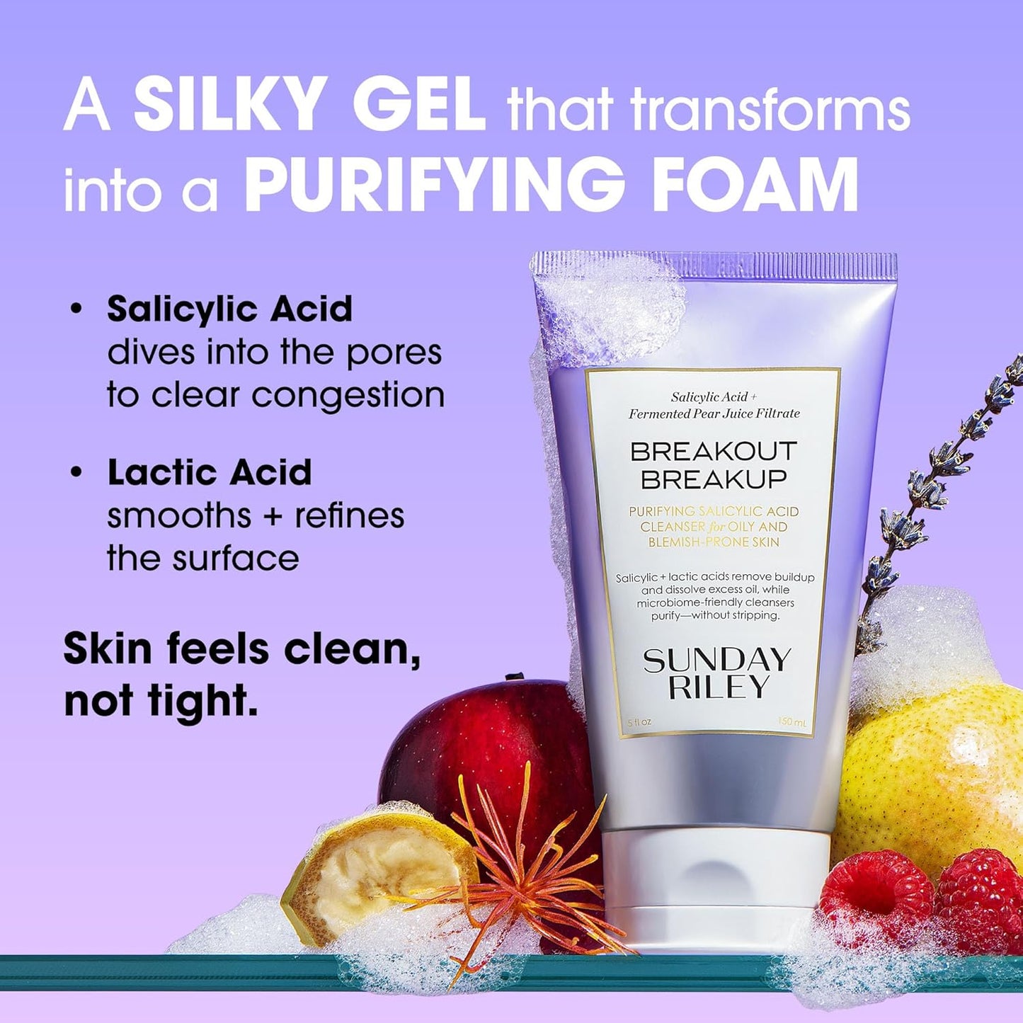 Sunday Riley Salicylic Acid Cleanser - Breakout Breakup for Blemish-Prone Skin | 5 oz