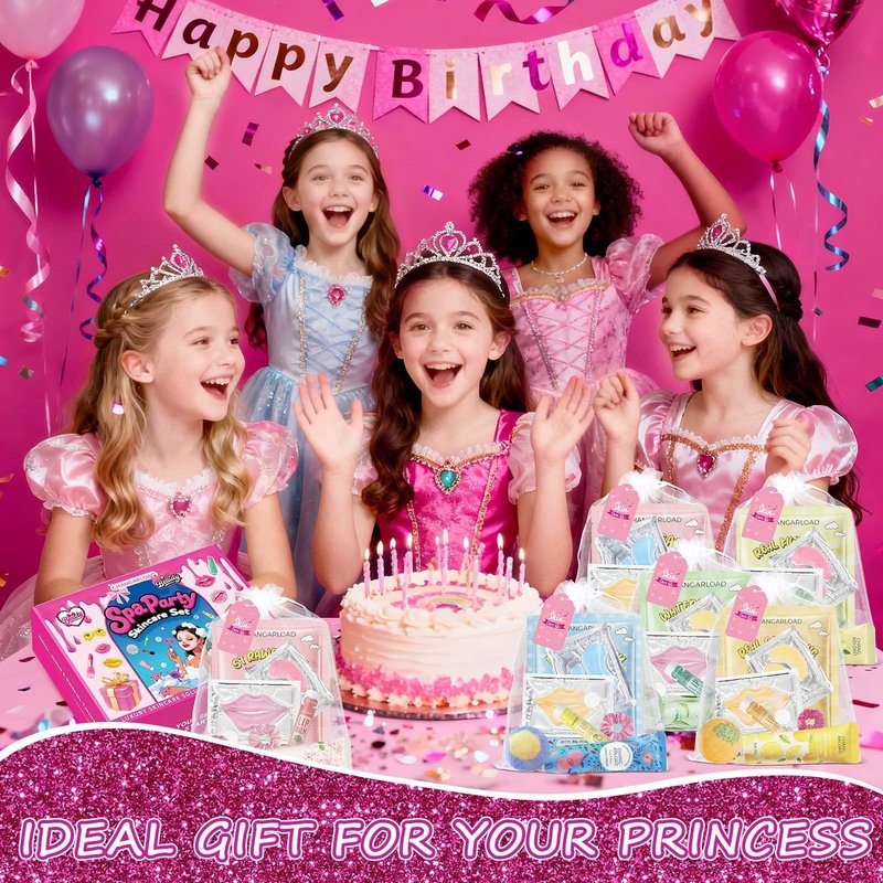 121 PCS Spa Party Supplies for Women & Teen Girls, Spa Party Favors Set with Face Masks, Lip Balm, Hand Cream, Under Eye Patches, Lip Mask, Foot Bath Bombs, Gift Bags for Birthday Sleepover
