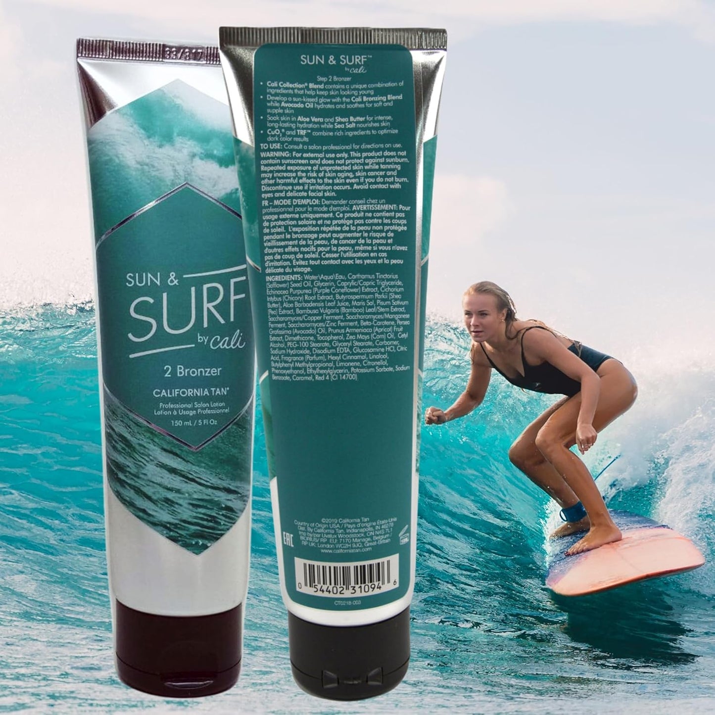 California Tan Bronzer Tanning Bed Lotion - Step 2 for Indoor/Outdoor Use | 5 Ounces