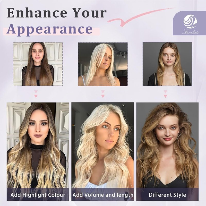 Nano Tip Human Hair Extensions - Straight Cold Fusion Light Brown #6 | 50 Strands, 50g, 18 Inch Remy Hair for Women