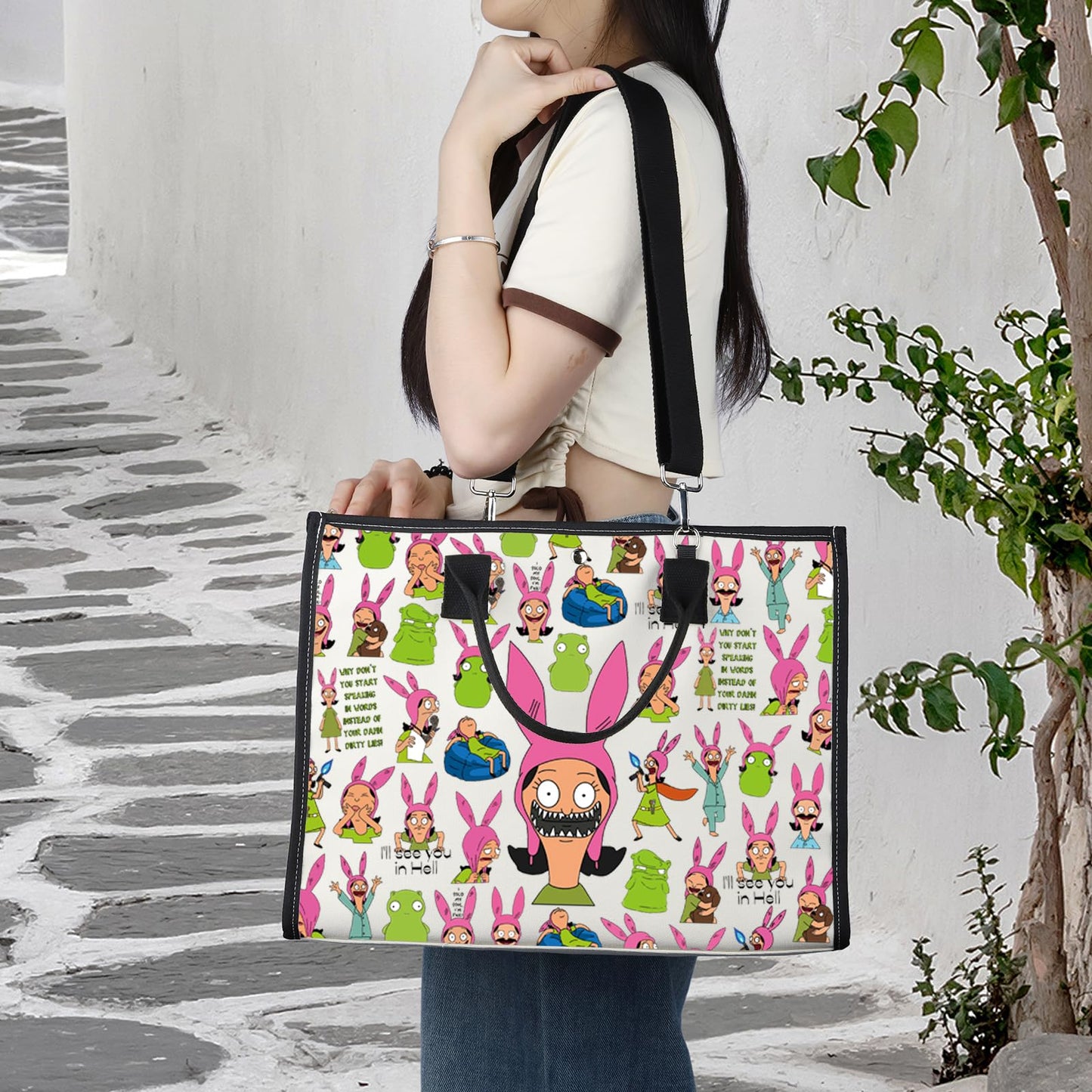 LEVLO Louis Cosmetic Bag Belcher Fans Gift Bob Family Zipper Pouch Bag Louis Cartoon TV Show Merchandise (I'll See You LT)