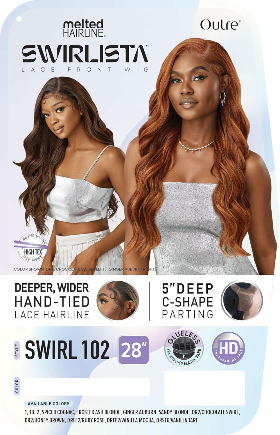 Outre Lace Front Wig - Melted Hairline Style | Swirlista Swirl 102 in Off Black 1B