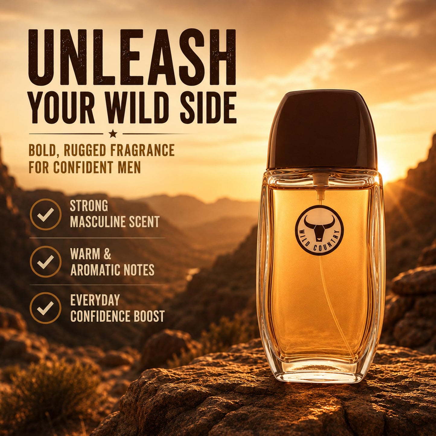AVON Wild Country Cologne for Men - Long-Lasting Mens Cologne Spray with Lavender and Sandalwood. Bold, Aromatic Men's fragrances and Versatile daily wear body spray; ideal gift for him, 3 Fl Oz