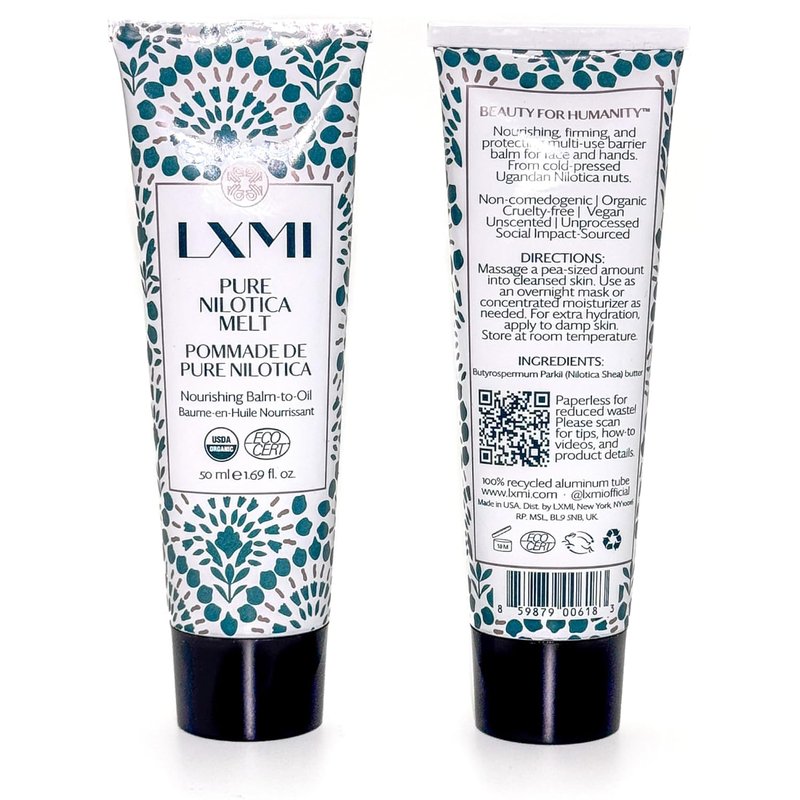 LXMI Pure Nilotica Melt Barrier Repair Balm - 100% Organic Vegan Skincare | Noncomedogenic, Social Impact-Sourced