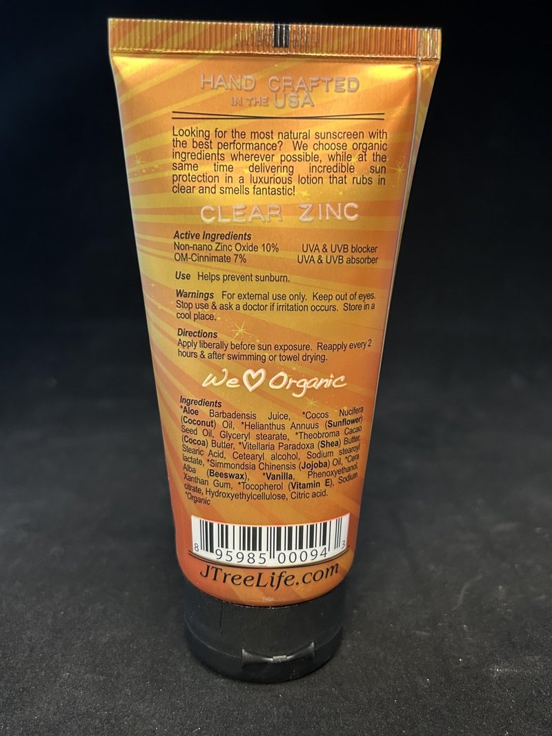 Joshua Tree SPF 30 Natural Sun Screen Lotion with Clear Zinc and Aloe (3.3 oz.)