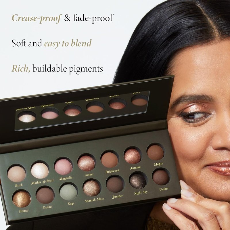 Laura Geller Baked Eyeshadow Palette - 14 Pigmented Shades for a Natural Look | Earthy Essentials